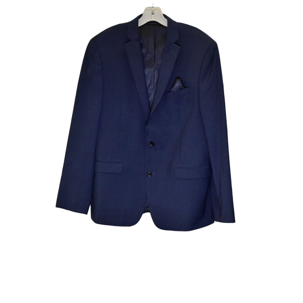 Men's Bar Iii Slim Fit Navy Blue Blazer Size 42r